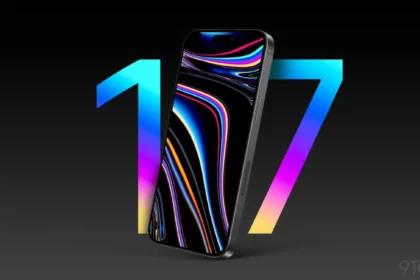 Introducing the iPhone 17: featuring an edge-to-edge LTPO OLED display with vibrant colors and a 120Hz refresh rate. Its sleek design and iconic '17' highlight the future of smartphones.